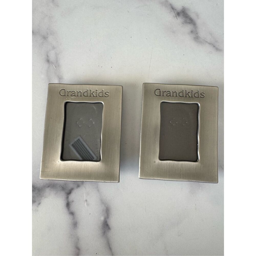 Grey picture photo mini frame y2k set of 2 Grandkids bundle for grandma